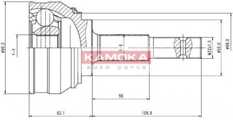 Шарнирный комплект, приводной вал KAMOKA 6536