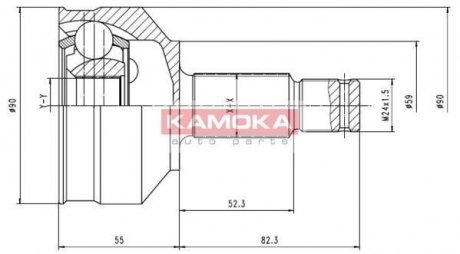 Шарнірний набір, привідний вал KAMOKA 6696