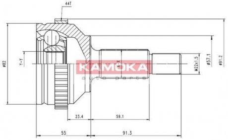 Шарнирный комплект, приводной вал KAMOKA 6714