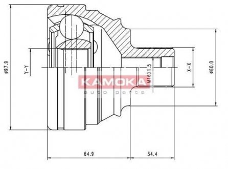 Шарнирный комплект, приводной вал KAMOKA 6738