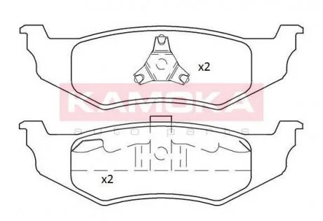 Комплект гальмівних колодок KAMOKA JQ101192