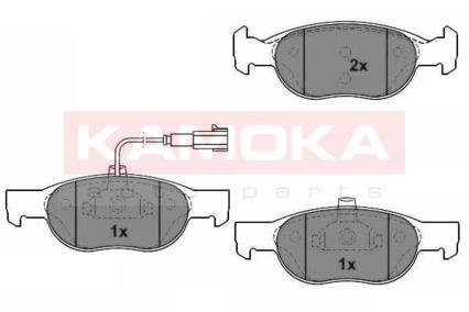 Комплект тормозных колодок, дисковый тормоз KAMOKA JQ1012080