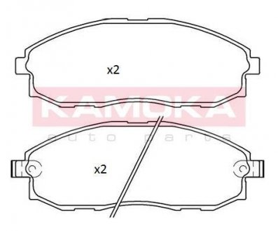 Колодки тормозные, дисковые KAMOKA JQ101251