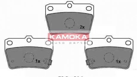 Комплект тормозных колодок, дисковый тормоз KAMOKA JQ1013062 (фото 1)