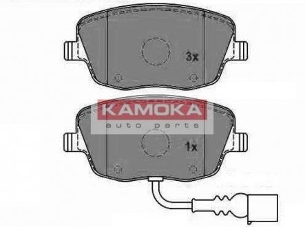 Комплект тормозных колодок, дисковый тормоз KAMOKA JQ1013324 (фото 1)