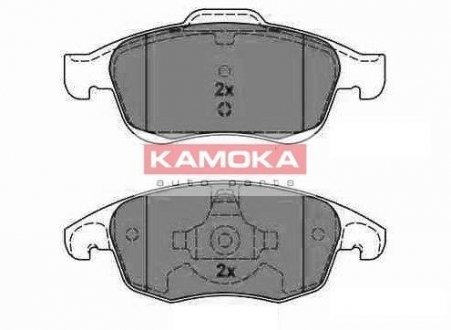 Гальмівні колодки, дискове гальмо (набір) KAMOKA JQ1013942 (фото 1)