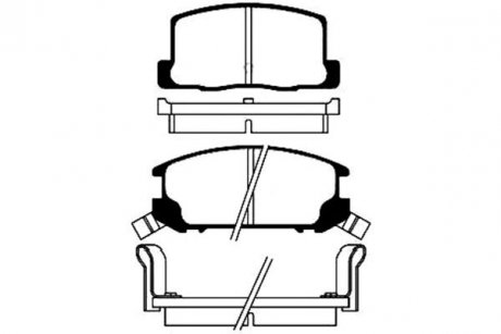 Комплект тормозных колодок, дисковый тормоз KAVO BP-9049