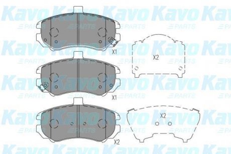 Комплект тормозных колодок KAVO KBP-3038 (фото 1)