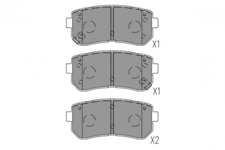 Комплект тормозных колодок KAVO KBP-3059 (фото 1)