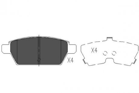 PARTS MAZDA Тормозные колодки задн.Mazda 6 2.3 KAVO KBP-4554