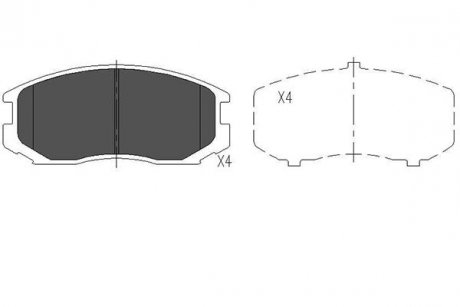 Комплект тормозных колодок, дисковый тормоз KAVO KBP-5505 (фото 1)
