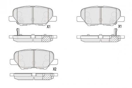 Комплект гальмівних колодок KAVO KBP-5551 (фото 1)