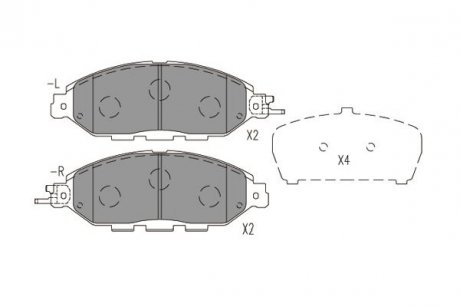 Комплект тормозных колодок KAVO KBP-6623