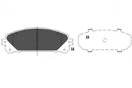 Комплект тормозных колодок KAVO KBP-9116 (фото 1)