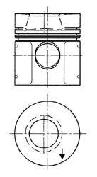 Поршня OM364-366 97.5+0.50mm KOLBENSCHMIDT 91 551 610