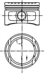Поршень VW 76,51 (KS) KOLBENSCHMIDT 99909600 (фото 1)