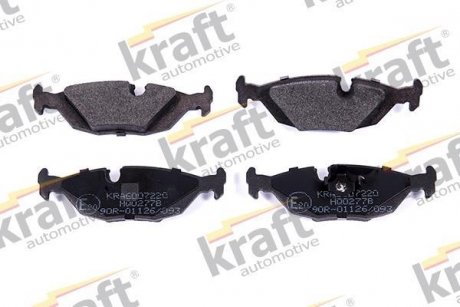 Комплект гальмівних накладок, дискове гальмо KRAFT 6007220