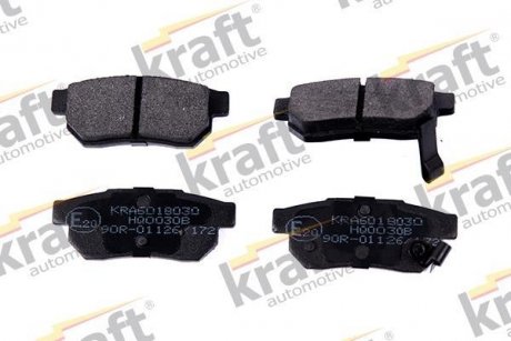 Комплект тормозных колодок, дисковый тормоз KRAFT 6018030