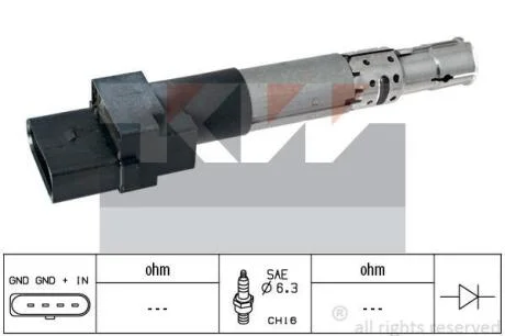 Котушка запалювання KW 470 434