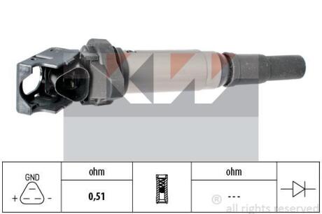 Котушка запалювання KW 470 475