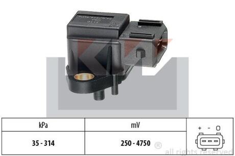 Датчик тиску повітря KW 493 116