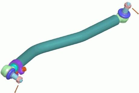 Поздовжня рульова тяга RVI, VOLVO, L=900 mm LEMFORDER 38660 01