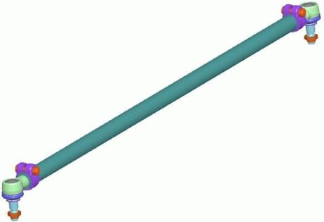 Поперечна рульова тяга DAF, L=1766 mm LEMFORDER 38912 01