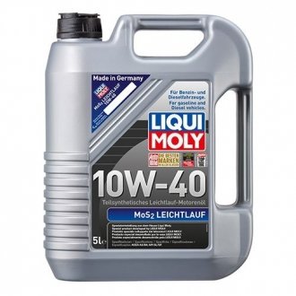 Моторное масло MoS2 Leichtlauf 10W-40 полусинтетическое 5 л LIQUI MOLY 1931