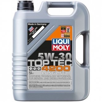 Моторное масло Top Tec 4200 5W-30 синтетическое 5 л LIQUI MOLY 7661 (фото 1)