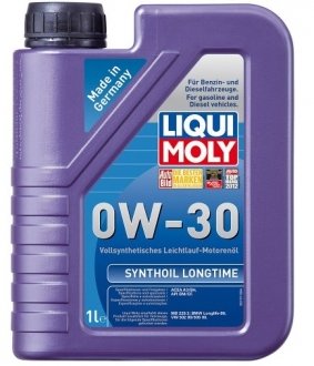 Моторна олія Synthoil Longtime 0W-30 синтетична 1 л LIQUI MOLY 8976 (фото 1)