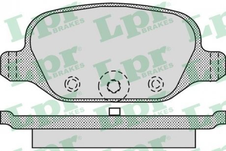 Тормозные колодки, дисковый тормоз (набор) LPR 05P872