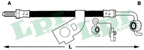 Шланг гальмівний LPR 6T46227 (фото 1)
