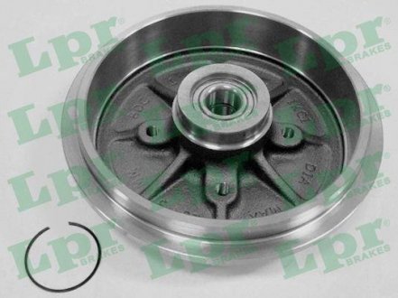 Гальмівний барабан задн ((EN) with a wheel bearing kit) CITROEN C2, C2 ENTERPRISE, C3 I, C3 PLURIEL PEUGEOT 1007, 206, 206+, 208 I 1.1-1.6D 02.02- LPR 7D0637C