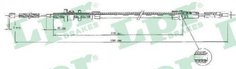 Трос ручного тормоза LPR C0091B (фото 1)