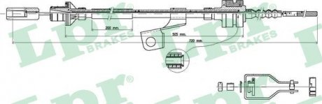 Тросик сцепления LPR C0118C