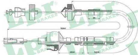 Трос сцепления LPR C0151C