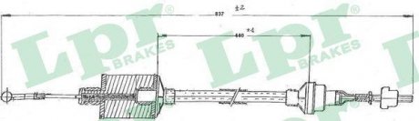 Трос сцепления LPR C0159C