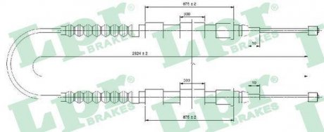 Трос ручного тормоза LPR C0175B