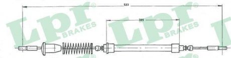 Фото 1 - трос ручного гальма LPR C0218B Трос ручного гальма LPR C0218B (фото 1)