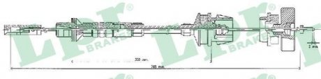 Тросик сцепления LPR C0218C