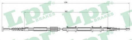 Трос ручного тормоза LPR C0340B (фото 1)