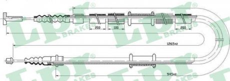 Трос ручного гальма LPR C0341B (фото 1)