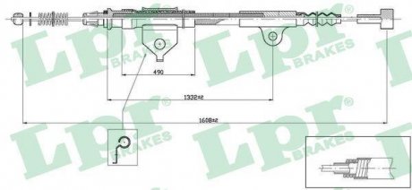 Трос ручного гальма LPR C0504B