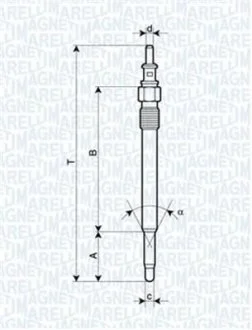 Свічка розжарювання MAGNETI MARELLI 062900012304