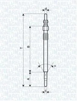 Свічка розжарювання MAGNETI MARELLI 062900047304