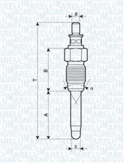 Свічка розжарення MAGNETI MARELLI 062900059304