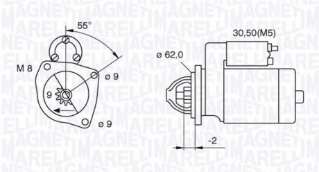 Стартер MAGNETI MARELLI 063720390010 (фото 1)