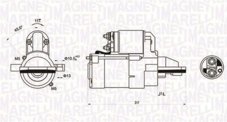 ROZRUSZNIK 12V FORD MONDEO 1.8/2.0 16V 2000 -> SZT MAGNETI MARELLI 063721246010 (фото 1)