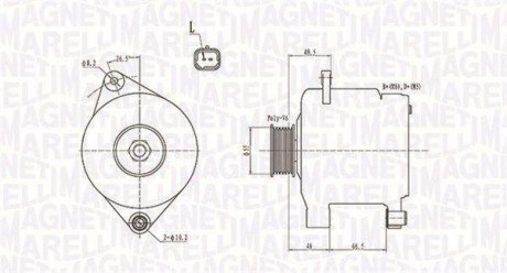 Генератор MAGNETI MARELLI 063731444010