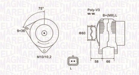 Генератор MAGNETI MARELLI 063731637010